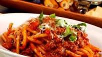 Perciatelli with Bolognese Perciatelli with Bolognese