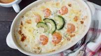 Lidia Bastianich's Shrimp and Scallop Gratin Recipe Lidia Bastianich's Shrimp and Scallop Gratin Recipe