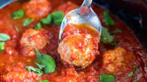 Tomato Basil Slow Cooker Chicken Meatballs Tomato Basil Slow Cooker Chicken Meatballs