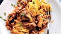 Tagliatelle with Guinea Fowl Ragù and Porcini Mushrooms Tagliatelle with Guinea Fowl Ragù and Porcini Mushrooms