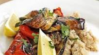 Grilled Mediterranean veg with bean mash Grilled Mediterranean veg with bean mash