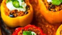 Vegan Enchilada Stuffed Bell Peppers Vegan Enchilada Stuffed Bell Peppers