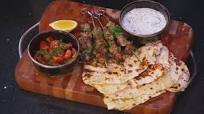 Greek Style Chicken Skewers Yoghurt Flatbread Tzatziki Greek Style Chicken Skewers Yoghurt Flatbread Tzatziki