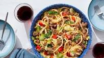 One-Pan Beef & Udon Noodle Stir-Fry with Bok Choy & Bell Pepper One-Pan Beef & Udon Noodle Stir-Fry with Bok Choy & Bell Pepper