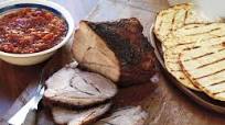 Smoked Pork Shoulder Roast with Spicy Tomato Chutney Smoked Pork Shoulder Roast with Spicy Tomato Chutney