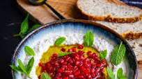 Mutabal - A Creamy Eggplant Dip with Fresh Pomegranates and Mint Mutabal - A Creamy Eggplant Dip with Fresh Pomegranates and Mint
