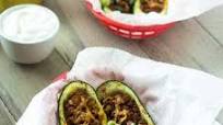 Mexican Stuffed Zucchini with Avocado Salsa {Gluten Free, Low Carb, High Protein + Super Simple} Mexican Stuffed Zucchini with Avocado Salsa {Gluten Free, Low Carb, High Protein + Super Simple}