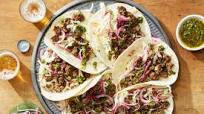 Chimichurri Beef Tacos with Slaw, Pickled Onions & Pepitas Chimichurri Beef Tacos with Slaw, Pickled Onions & Pepitas