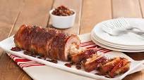 Bacon-Wrapped Stuffed Pork Tenderloin Bacon-Wrapped Stuffed Pork Tenderloin
