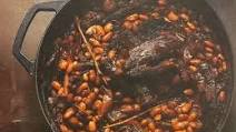 Pork belly and baked beans Pork belly and baked beans