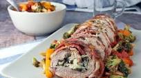 Bacon Wrapped Stuffed Pork Tenderloin