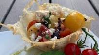 Tomato Caprese Salad in Frico Baskets Tomato Caprese Salad in Frico Baskets