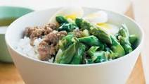 Pork and Asparagus Rice Bowl Pork and Asparagus Rice Bowl
