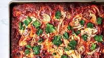 Spring Onion and Salami Sheet-Pan Pizza Spring Onion and Salami Sheet-Pan Pizza
