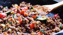Grass Fed Beef and Zucchini Skillet Supper Grass Fed Beef and Zucchini Skillet Supper