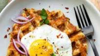 Cheesy Hash Brown Waffles Cheesy Hash Brown Waffles