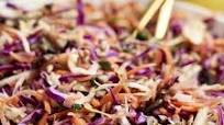 No Mayo Coleslaw with Purple Cabbage (Healthy and Vegan) No Mayo Coleslaw with Purple Cabbage (Healthy and Vegan)