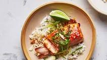 Sushi Rice with Miso-Caramel Glazed Salmon Sushi Rice with Miso-Caramel Glazed Salmon