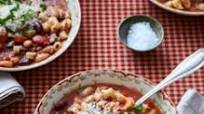 Pasta e Fagioli with Ground Beef and Fresh Basil Pasta e Fagioli with Ground Beef and Fresh Basil