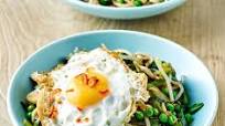 Miso noodles with fried eggs Miso noodles with fried eggs