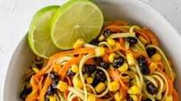 Sweet Potato Noodles with Black Beans and Creamy Avocado Sauce Sweet Potato Noodles with Black Beans and Creamy Avocado Sauce