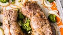 Pork Tenderloin Skillet with Roasted Veggies (Keto) Pork Tenderloin Skillet with Roasted Veggies (Keto)