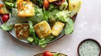 Fried Halloumi Greek Salad Fried Halloumi Greek Salad
