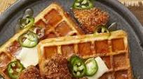 Cornbread Waffles With Spicy Chicken Cornbread Waffles With Spicy Chicken