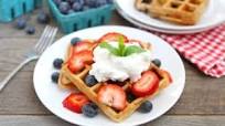 Blueberry Yogurt Waffles Blueberry Yogurt Waffles