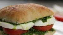 Tomato, Mozzarella and Pesto Sandwiches Tomato, Mozzarella and Pesto Sandwiches