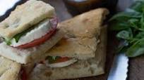 Caprese Sandwich on Roasted Garlic Focaccia Caprese Sandwich on Roasted Garlic Focaccia