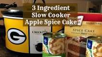 3 Ingredient Slow Cooker Apple Spice Cake 3 Ingredient Slow Cooker Apple Spice Cake