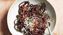 Beet Noodles with Parsley Pesto and Parmesan Beet Noodles with Parsley Pesto and Parmesan