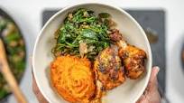 Healthy Soul Food Lunchbox: Chicken, Spinach & Yams Healthy Soul Food Lunchbox: Chicken, Spinach & Yams