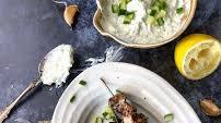 Mediterranean Pork Souvlaki with Labneh Tzatziki Mediterranean Pork Souvlaki with Labneh Tzatziki