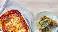 Aubergine Parmigiana With Pesto Bruschetta Aubergine Parmigiana With Pesto Bruschetta