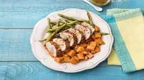 Honey-Glazed Pork Tenderloin with Caramelized Sweet Potatoes and Green Beans Honey-Glazed Pork Tenderloin with Caramelized Sweet Potatoes and Green Beans