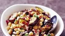Moroccan aubergine & chickpea salad Moroccan aubergine & chickpea salad