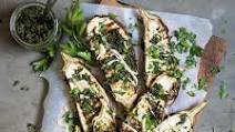 Chargrilled Eggplant with Carrot Top Pesto Chargrilled Eggplant with Carrot Top Pesto