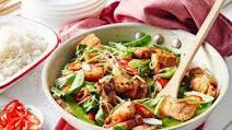 Asian-spiced pork belly stir-fry Asian-spiced pork belly stir-fry