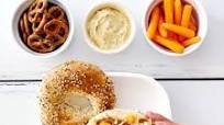 Carrot Hummus Pretzel Bagel Sandwich Carrot Hummus Pretzel Bagel Sandwich