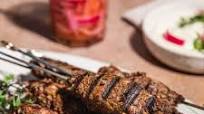 Mediterranean Ground Beef Kabobs with Whipped Feta Mediterranean Ground Beef Kabobs with Whipped Feta