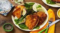 Shake It Up! Pork Cutlets with Garlic Bread and an Apple and Sunflower Seed Salad Shake It Up! Pork Cutlets with Garlic Bread and an Apple and Sunflower Seed Salad