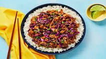 Moo Shu Pork Bowls with Cabbage, Scallions & Buttery Rice Moo Shu Pork Bowls with Cabbage, Scallions & Buttery Rice