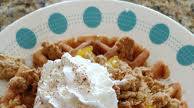 Peach Crumble Waffles Peach Crumble Waffles
