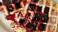 Lemon Ricotta Waffles with Blueberry Citrus Syrup Lemon Ricotta Waffles with Blueberry Citrus Syrup