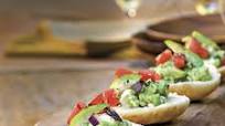 Guacamole-Goat Cheese Toasts Guacamole-Goat Cheese Toasts