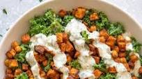 Roasted Chickpea Sweet Potato Salad with Greek Yogurt Dressing Roasted Chickpea Sweet Potato Salad with Greek Yogurt Dressing