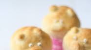 Pan de leche con forma de cerdito Pan de leche con forma de cerdito
