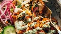 Crispy Chicken Tikka Bowls with Mint Sauce Crispy Chicken Tikka Bowls with Mint Sauce
